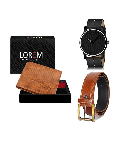 belt, wallet & watch gift combo - 19290224 - Very Small Image - 1