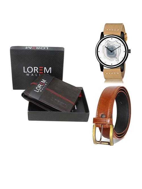 belt, wallet & watch gift combo - 19290247 - Very Small Image - 1