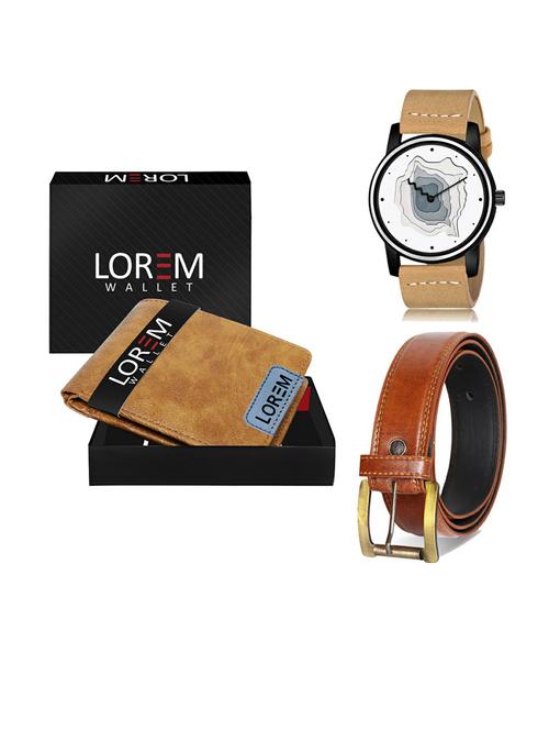 belt, wallet & watch gift combo - 19290251 - Very Small Image - 1