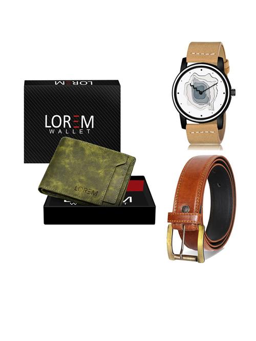 belt, wallet & watch gift combo - 19290256 - Very Small Image - 1