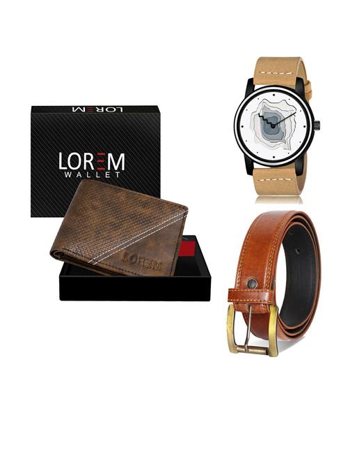 belt, wallet & watch gift combo - 19290272 - Very Small Image - 1