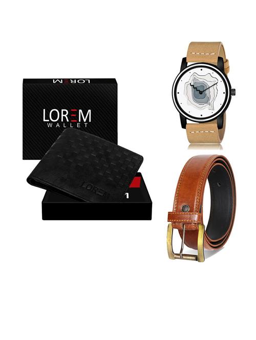 belt, wallet & watch gift combo - 19290279 - Very Small Image - 1