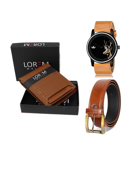belt, wallet & watch gift combo - 19290289 - Very Small Image - 1