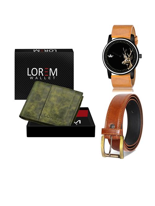 belt, wallet & watch gift combo - 19290303 - Very Small Image - 1
