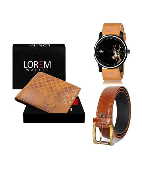 belt, wallet & watch gift combo - 19290322 - Very Small Image - 1