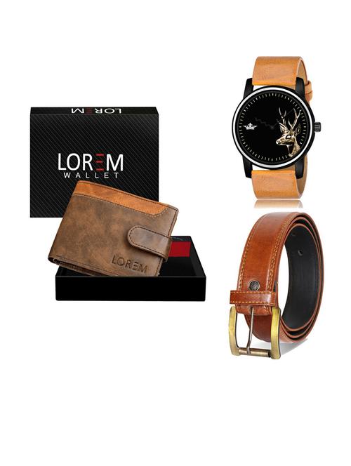 belt, wallet & watch gift combo - 19290329 - Very Small Image - 1