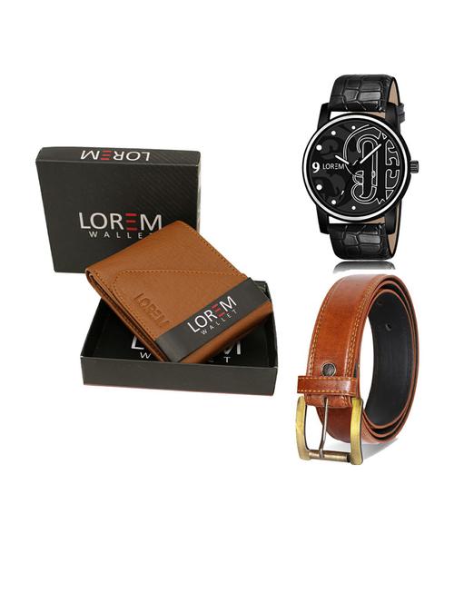 belt, wallet & watch gift combo - 19290332 - Very Small Image - 1
