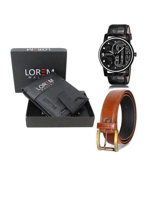 belt, wallet & watch gift combo - 19290338 - Very Small Image - 1