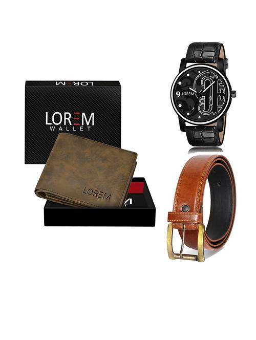 belt, wallet & watch gift combo - 19290355 - Very Small Image - 1
