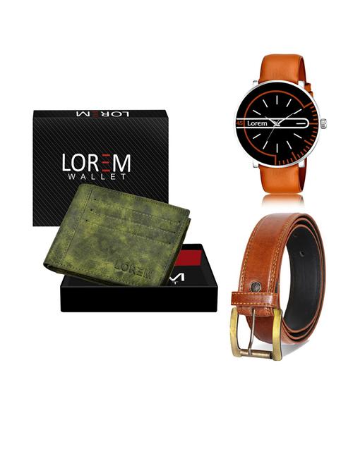 belt, wallet & watch gift combo - 19290392 - Very Small Image - 1