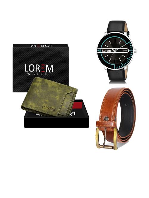 belt, wallet & watch gift combo - 19290436 - Very Small Image - 1