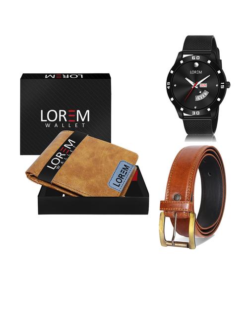 belt, wallet & watch gift combo - 19290476 - Very Small Image - 1