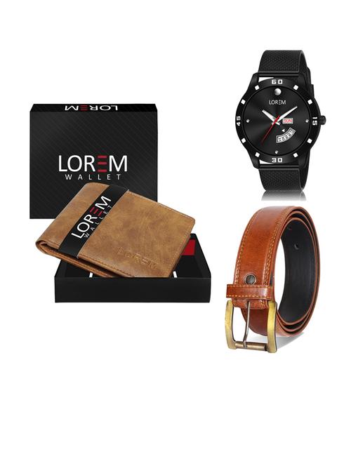 belt, wallet & watch gift combo - 19290478 - Very Small Image - 1