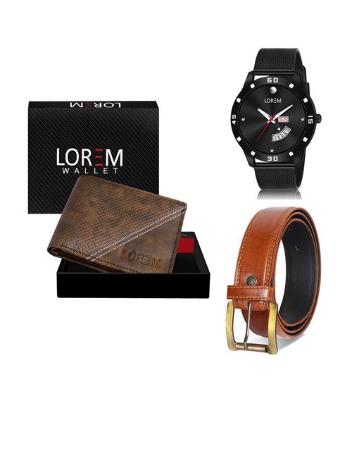 belt, wallet & watch gift combo - 19290497 - Very Small Image - 1