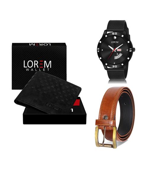 belt, wallet & watch gift combo - 19290504 - Very Small Image - 1