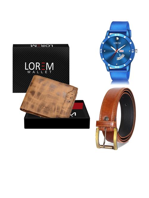 belt, wallet & watch gift combo - 19290531 - Very Small Image - 1