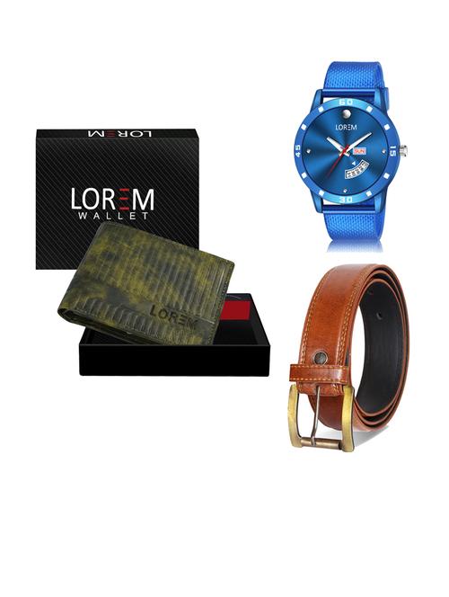 belt, wallet & watch gift combo - 19290540 - Very Small Image - 1