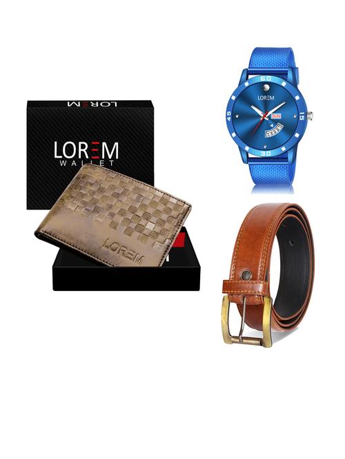 belt, wallet & watch gift combo - 19290546 - Very Small Image - 1