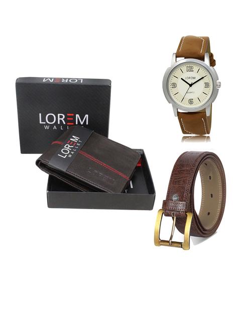 belt, wallet & watch gift combo - 19290587 - Very Small Image - 1