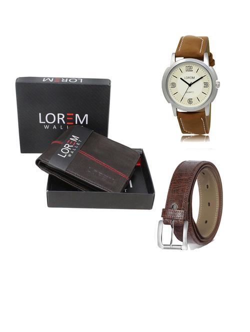 belt, wallet & watch gift combo - 19290588 - Very Small Image - 1