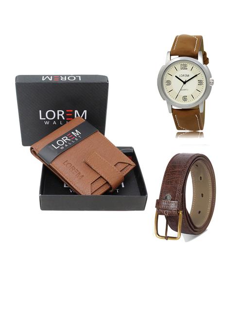 belt, wallet & watch gift combo - 19290607 - Very Small Image - 1