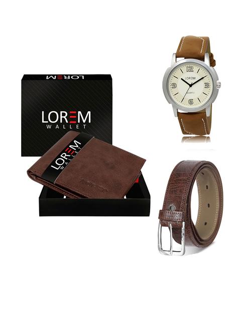 belt, wallet & watch gift combo - 19290621 - Very Small Image - 1