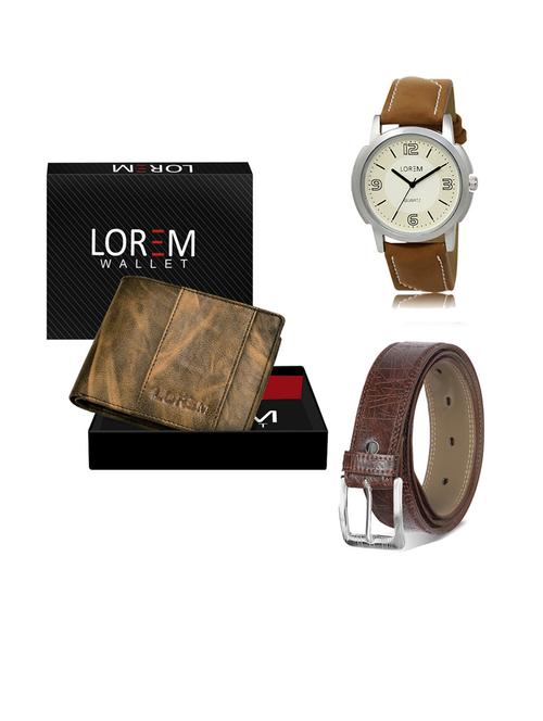 belt, wallet & watch gift combo - 19290670 - Very Small Image - 1