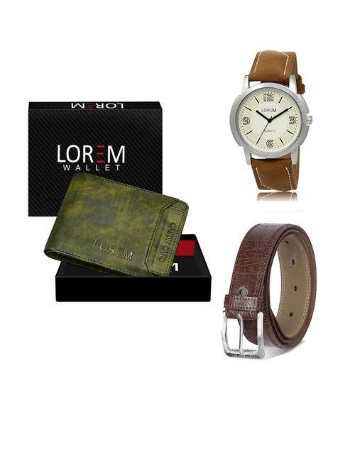 belt, wallet & watch gift combo - 19290712 - Very Small Image - 1