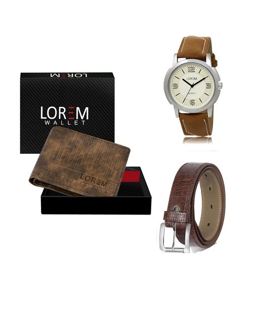 belt, wallet & watch gift combo - 19290714 - Very Small Image - 1