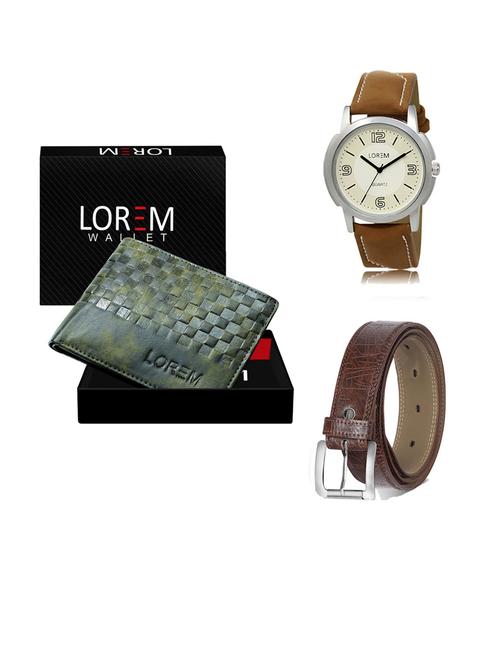 belt, wallet & watch gift combo - 19290774 - Very Small Image - 1
