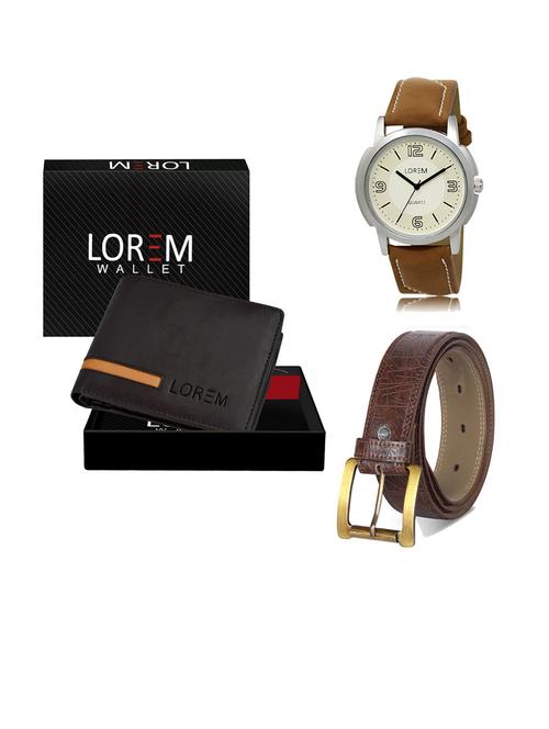 belt, wallet & watch gift combo - 19290803 - Very Small Image - 1