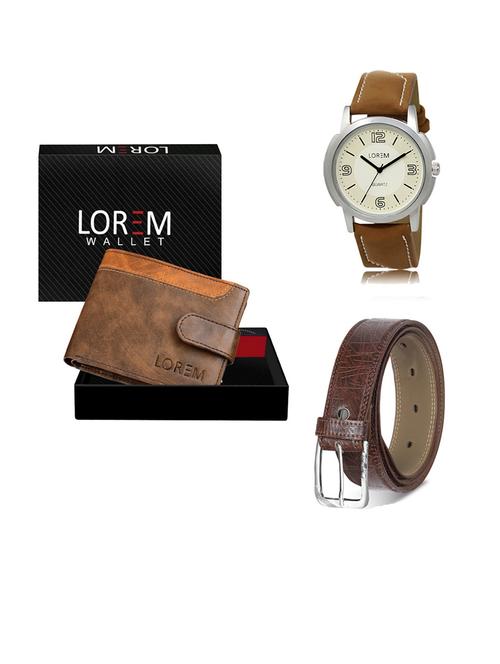 belt, wallet & watch gift combo - 19290813 - Very Small Image - 1