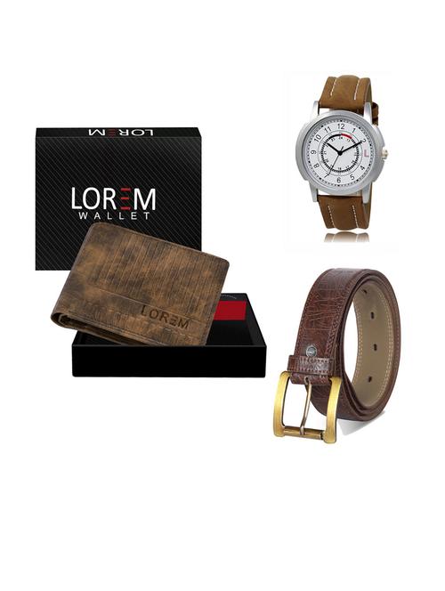 belt, wallet & watch gift combo - 19290983 - Very Small Image - 1