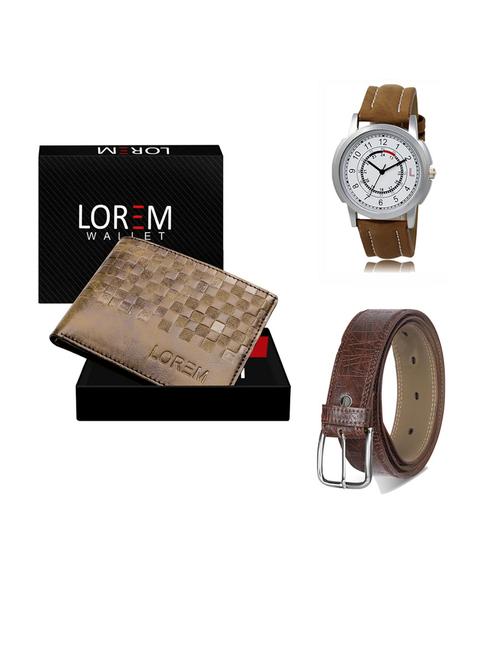 belt, wallet & watch gift combo - 19291034 - Very Small Image - 1