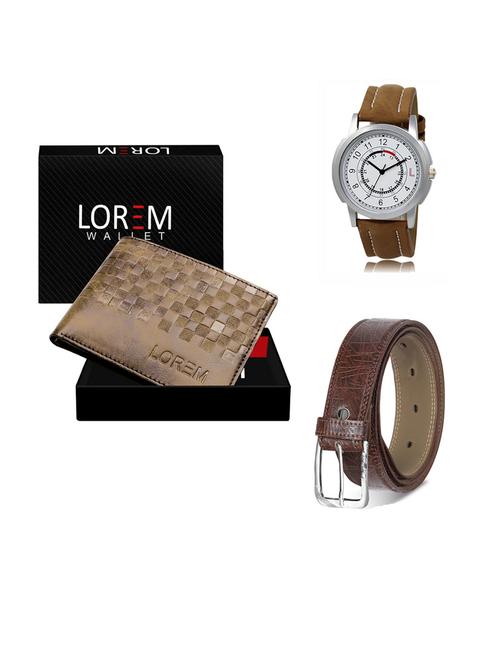 belt, wallet & watch gift combo - 19291035 - Very Small Image - 1
