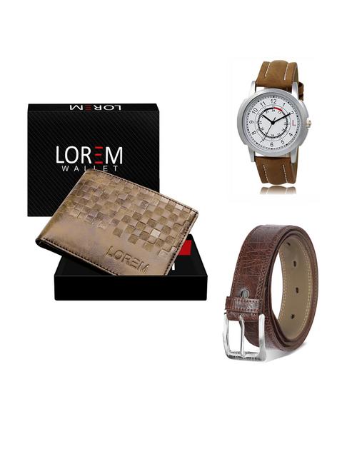belt, wallet & watch gift combo - 19291036 - Very Small Image - 1