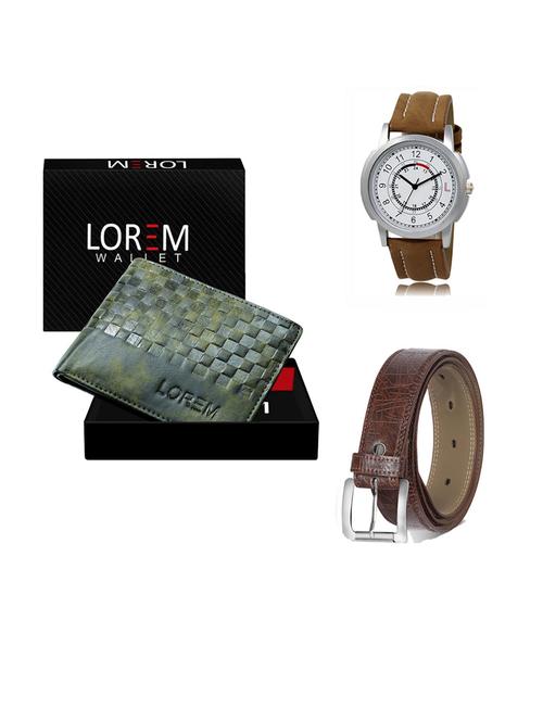 belt, wallet & watch gift combo - 19291044 - Very Small Image - 1