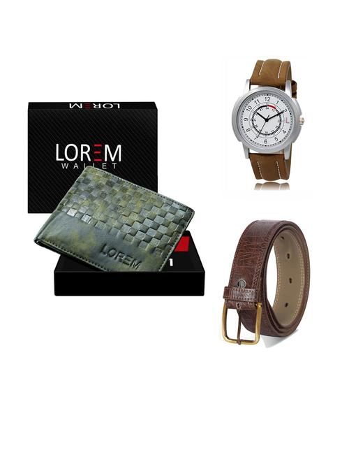 belt, wallet & watch gift combo - 19291045 - Very Small Image - 1