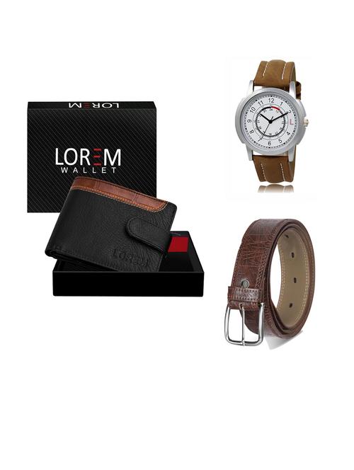 belt, wallet & watch gift combo - 19291088 - Very Small Image - 1