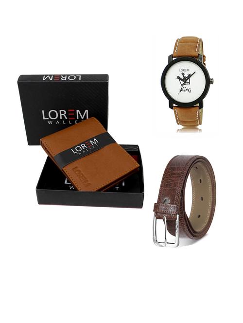 belt, wallet & watch gift combo - 19291107 - Very Small Image - 1