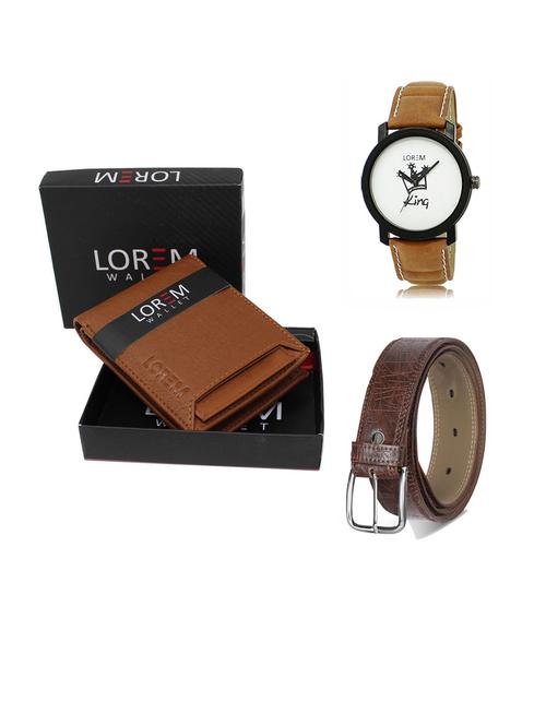 belt, wallet & watch gift combo - 19291112 - Very Small Image - 1