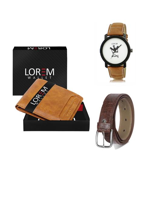 belt, wallet & watch gift combo - 19291124 - Very Small Image - 1