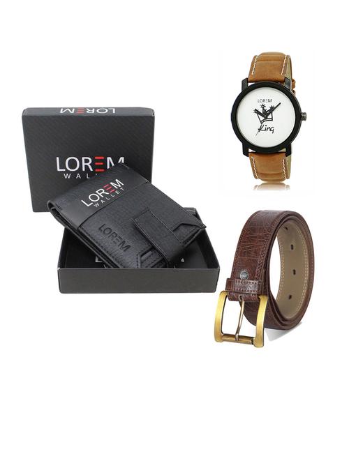 belt, wallet & watch gift combo - 19291133 - Very Small Image - 1