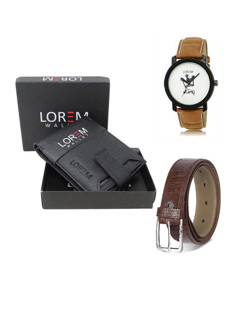 belt, wallet & watch gift combo - 19291137 - Very Small Image - 1