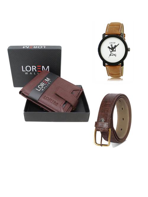 belt, wallet & watch gift combo - 19291141 - Very Small Image - 1