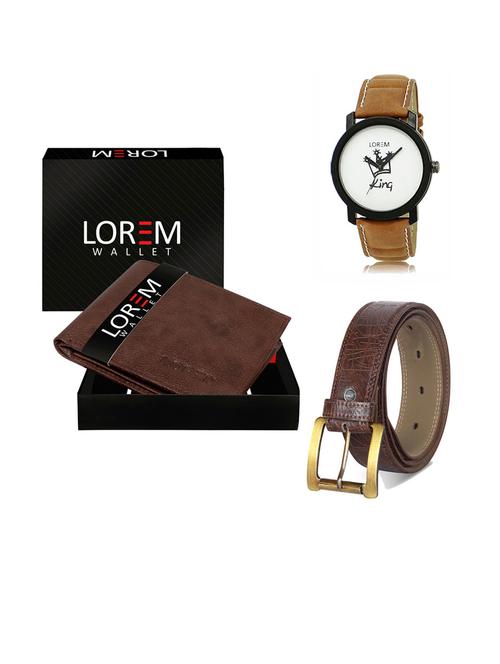 belt, wallet & watch gift combo - 19291157 - Very Small Image - 1