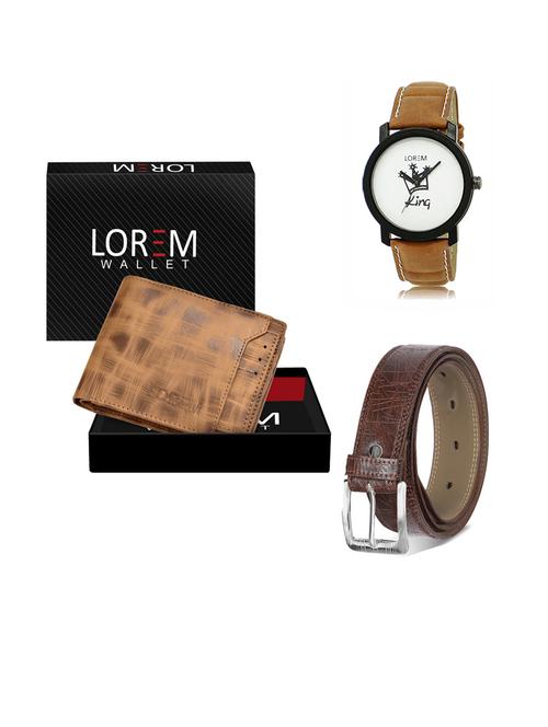 belt, wallet & watch gift combo - 19291216 - Very Small Image - 1