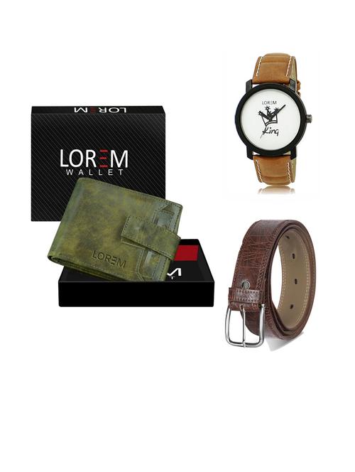 belt, wallet & watch gift combo - 19291220 - Very Small Image - 1