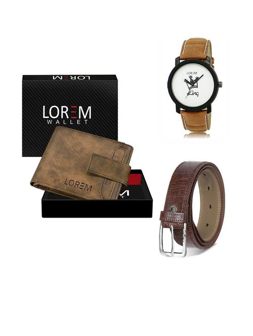 belt, wallet & watch gift combo - 19291227 - Very Small Image - 1