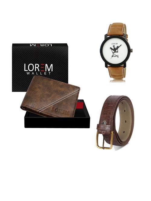belt, wallet & watch gift combo - 19291279 - Very Small Image - 1